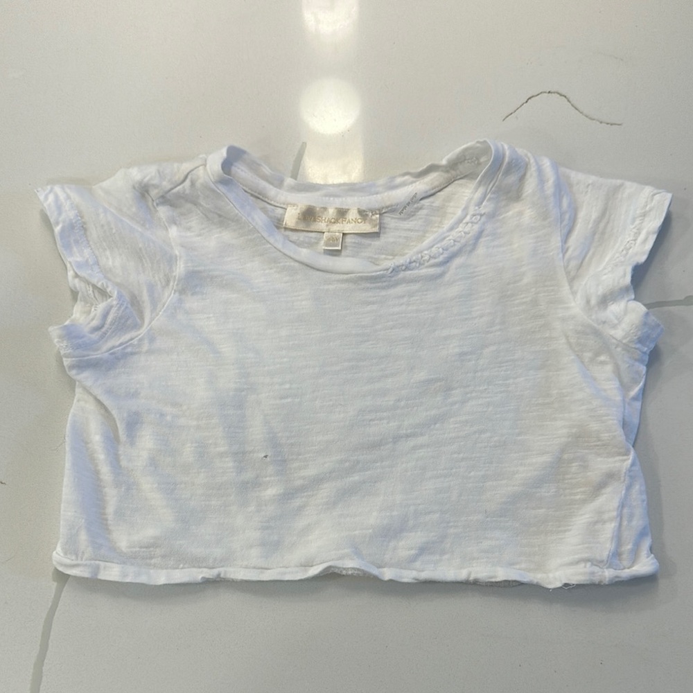 Loveshackfancy mini cotton crew neck crop Rubin Tee white 4 - 5T 🤍